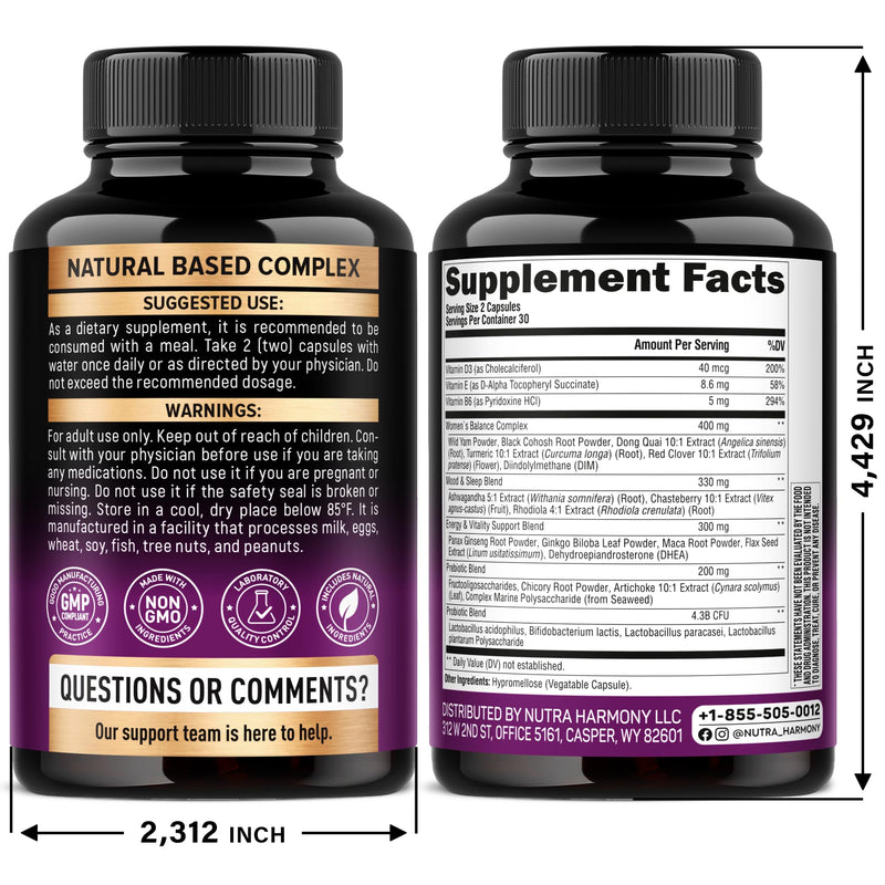 NUTRAHARMONY Vitamin B Complex & Menopause Capsules