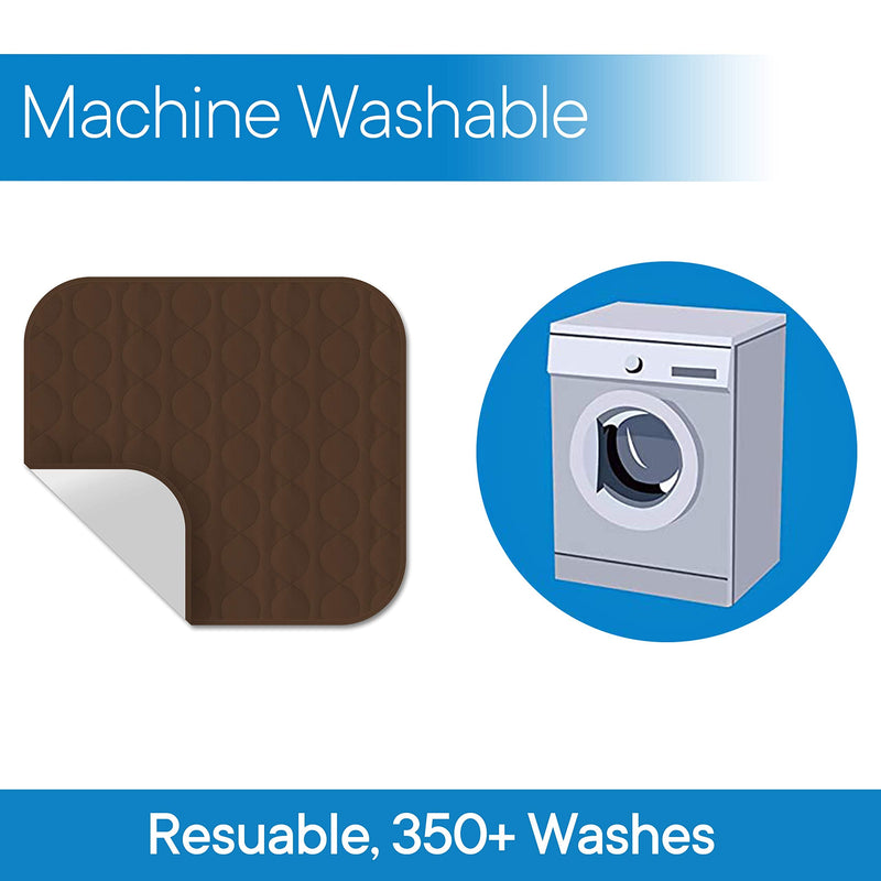 [Australia] - RMS Washable & Reusable Incontinence Chair Pad, Seat Protector & Bed Pad (Brown) Brown 