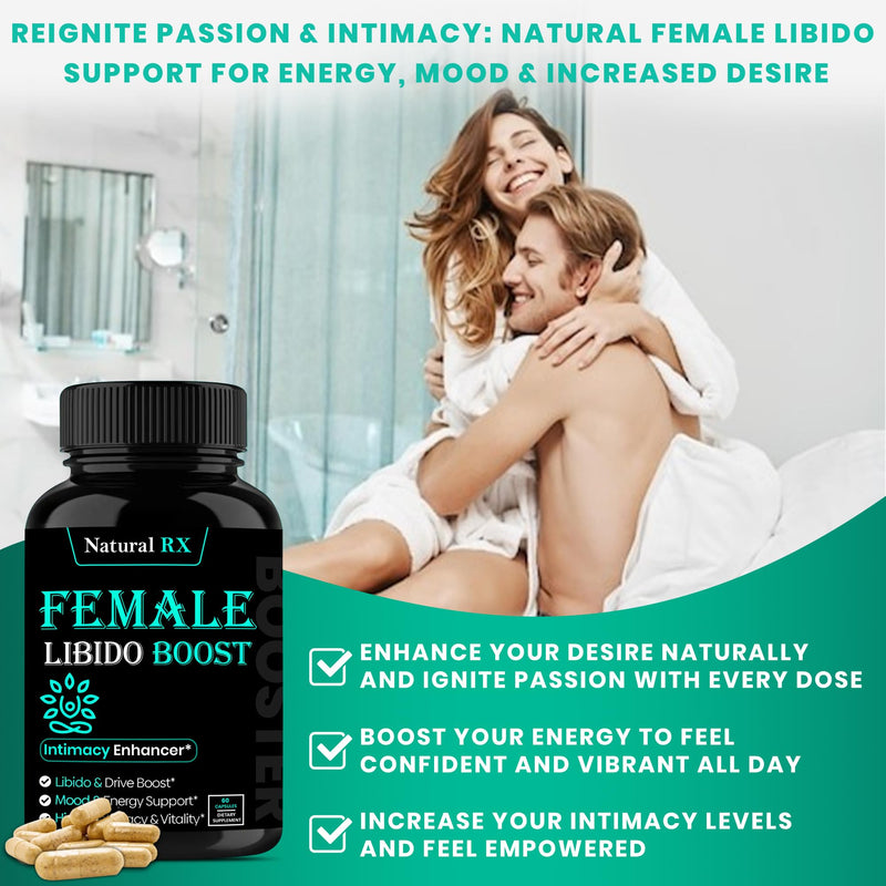 [Australia] - Fast Acting Female Libido Booster | Female Enhancement, Natural Lubrication, Long Lasting, Hormonal Balance | High Intimacy, Increases Drive and Mood with Maca Root, Ginseng, Tribulus, Gingko| 