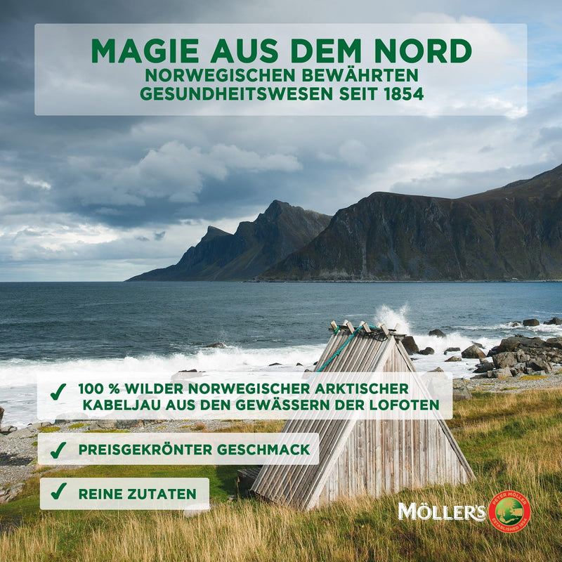 [Australia] - Möller's Omega 3 cod liver oil | Nordic Omega 3 nutritional supplement with EPA, DHA, vitamin A, D, E | Superior Taste Award | Highly pure natural | 165 year old brand | lemon | 500 ML 500 ml (pack of 1) 