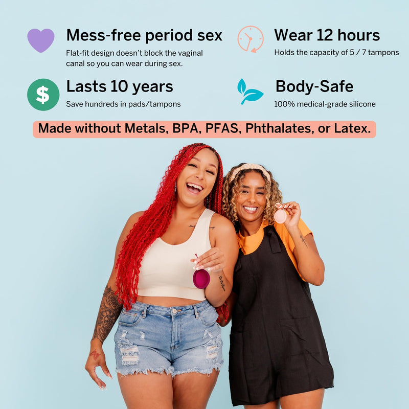 [Australia] - Menstrual Discs with Sterilizer - Ranked 1 for Most Comfortable Soft Reusable Period Disc - Kills 99.9% of Germs with Cleaner Steamer - Wash Your Disc in 3 Minutes! - Compact Sanitizer Kit 