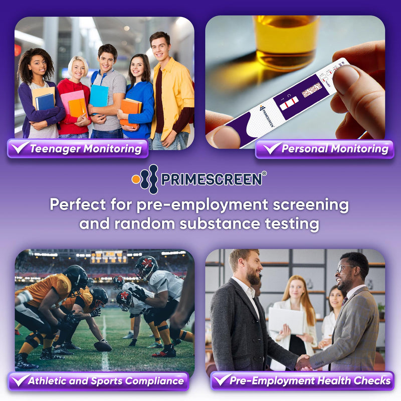 [Australia] - Prime Screen Cocaine Urine Test Card - Detect COC in Urine with 300 ng/mL Cutoff Level - Single Panel Drug Test Kit - 10 Pack 