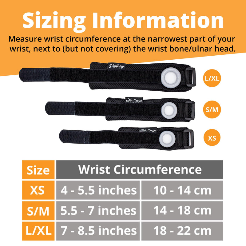 [Australia] - BULLSEYE Wrist Band with Silicone Ring – Stabilizer for Ulnar Sided Wrist Sprain, TFCC Tears, DRUJ Instability, Pinky Pain, Tendinitis, Repetitive Use Injuries, and Joint Support - Size S/M (14-18 cm) 