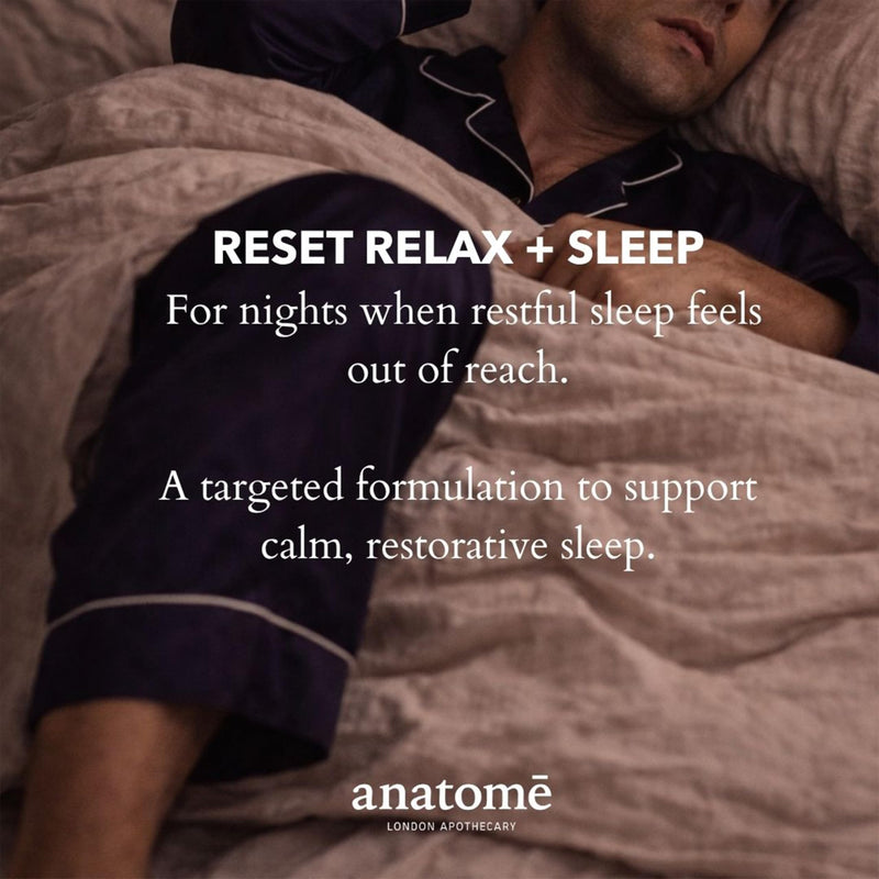 ANATOME Reset, Relax + Sleep – Magnesium Glycinate Sleep Supplement | Vitamin B6 & Zinc | Natural Sleep Aid for Adults | Magnesium Supplements for Sleep & Relaxation, 60 Vegan Capsules Refill