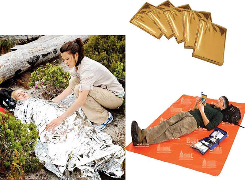 [Australia] - 10 x Thermal Emergency Road Protection Blanket Windproof Cold Resistant 