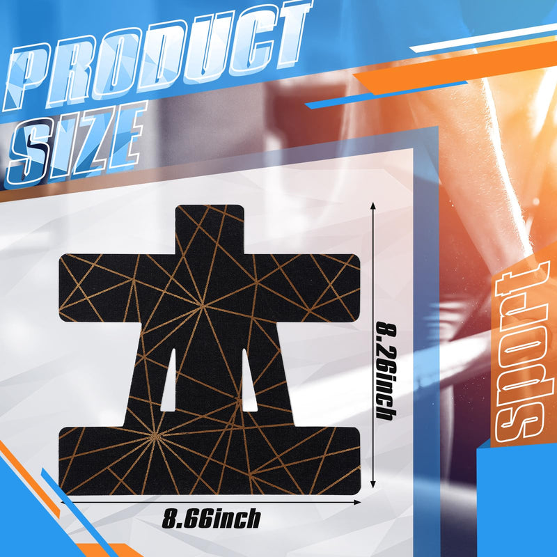 Geiserailie 20 Pcs Precut Kinesiology Tape for Shoulder, Pain Relief Pre Cut Sports Waterproof Breathable Enhance Elastic Copper Infused Kinesiology Athletic Tape for Body Support and Muscle Black