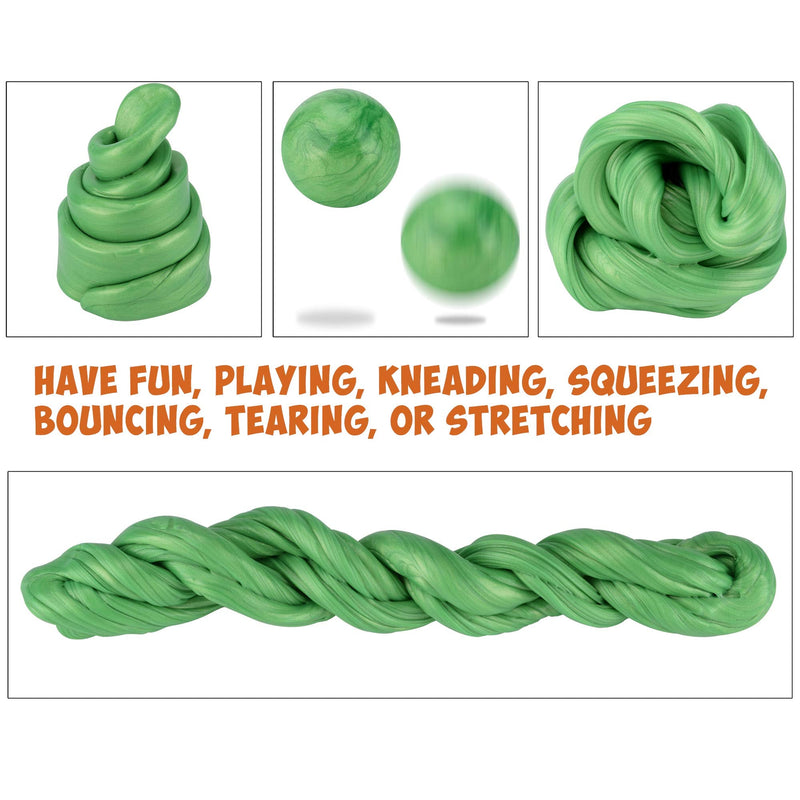 [Australia] - Play Putty Therapy Putty for Kids with Charms Green as Grass Theraputty Medium Resistance, Increase fine Motor Skills and Finger Strength, Occupational Therapy Toys 