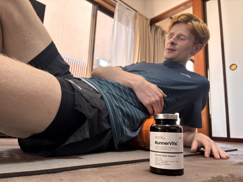 Joint Support Food Supplement for Runners – Glucosamine & Chondroitin with Vitamin C & Manganese, Supports Cartilage, Joints & Mobility, 120 Capsules, Made in UK