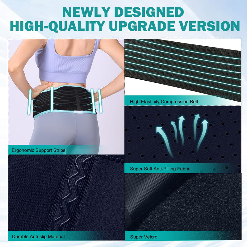 Sacroiliac Hip Belt With Double 3D Pad for Women and Men，With Anti Slip Strips Adjustable Pelvic Support Belt for Sciatica, Pelvis, Lumbar & Nerve Pain Si Joint Dysfunction Trochanter brace(Regular) Universal (Hip Size 26"- 44")