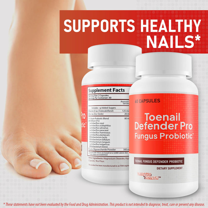 Toenail Defender Pro Fungus Probiotic - Our Best Fungus Defend Probiotics - Toe Nail Probiotics - Natural Formula for Toe & Fingernails - Toenail Defender Probiotic Defend Pills