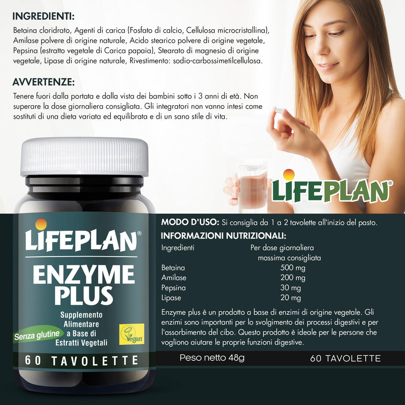 Lifeplan Digestive Enzymes 60 Tablets