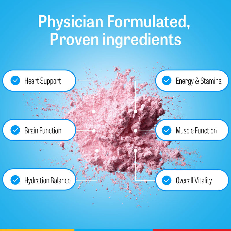 Brain Bean Brain Cardio Electrolyte Mix - Mandarin/Orange Flavors - Heart & Brain Support with Magnesium, Taurine, Potassium, D-Ribose, Beet Root & Vitamin C - 30 Serving