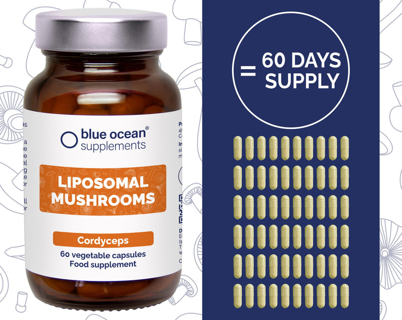 Cordyceps – World’s First and Only Powerful Liposomal Mushroom Technology – 60 Capsules – 60 Days’ Supply – Take 1 Per Day – Vegan – Gluten Free