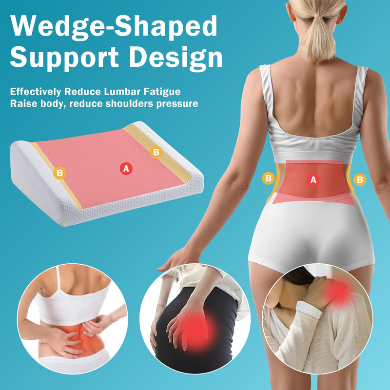 [Australia] - MABOZOO Shoulder Pain Relief Pillow, Memory Foam Shoulder Sleeper Pillow for Pain Relief Sleeping, Wedge Bolster Pillow for Side, Back and Stomach Sleepers 