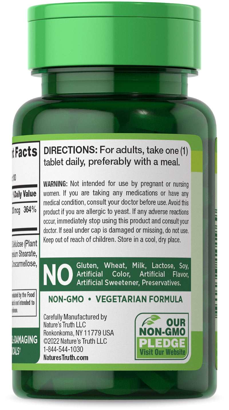 [Australia] - Selenium 200mcg | 100 Tablets | High Potency | Non-GMO, Gluten Free Supplement | by Nature's Truth 
