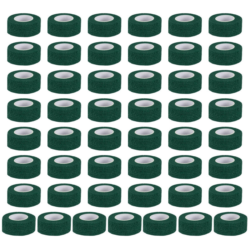 [Australia] - PATIKIL Self Adhesive Bandage Wrap 177" x 1", 50 Pcs Elastic Self Adherent Self Breathable Wrap Tape for Sport Stretch Athletic Wrist Ankle Outdoor Tape, Dark Green 177" x 1" 