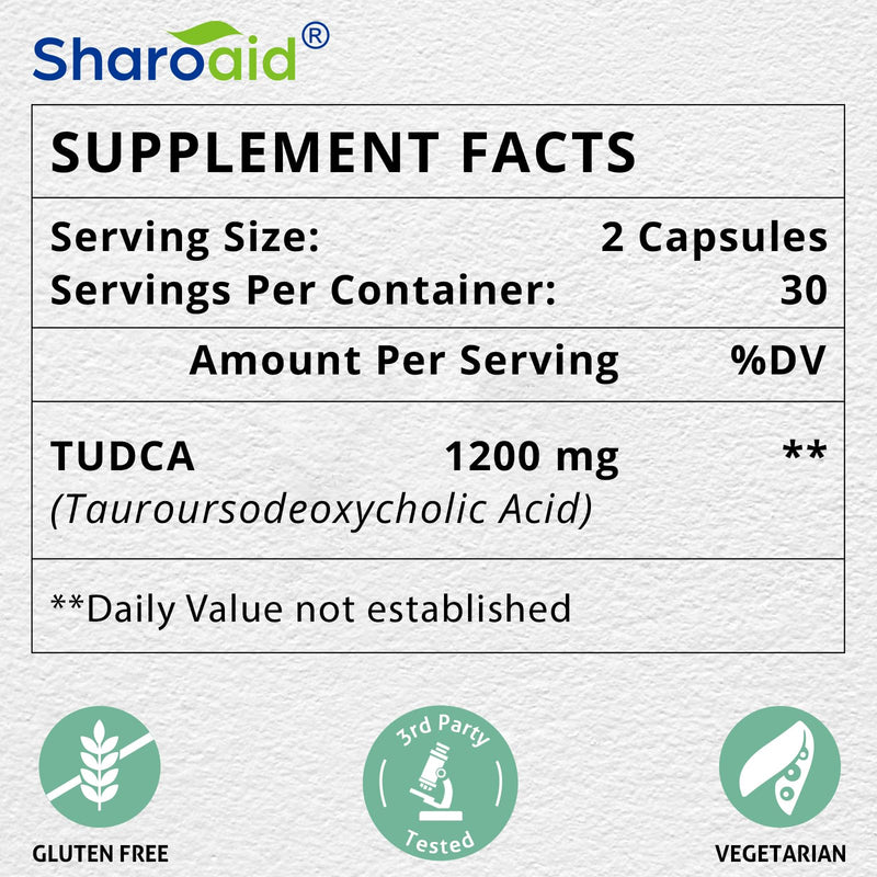 [Australia] - TUDCA Liver Support Supplements 1200 mg-Third Party Tested-High Strength Formula-Bile Salts for Liver Detox Cleanse-Vegan Capsules for Liver,Kidney,Gallbladder Health,1 Bottle-60 Capsules 60 Count (Pack of 1) 