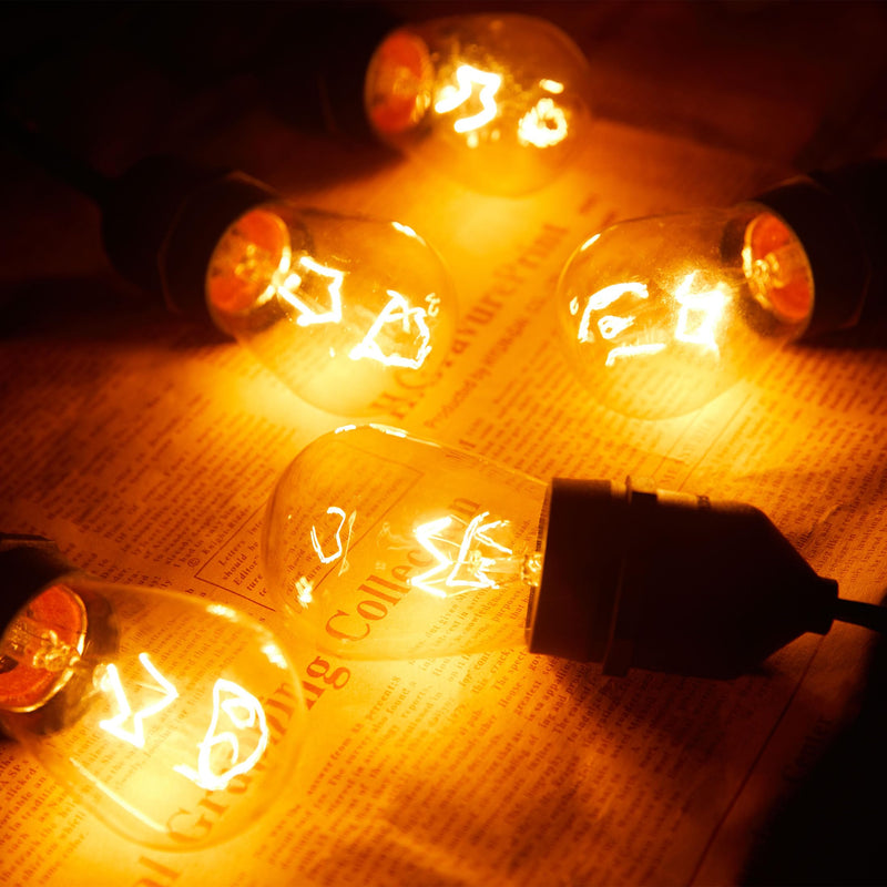 [Australia] - S14 Incandescent Edison Light Bulbs - 11W Vintage Clear Glass Bulbs with E26 Medium Screw‐Base, Warm Filament Replacement Bulbs for Outdoor Patio Garden String Lights, 20 Pack 