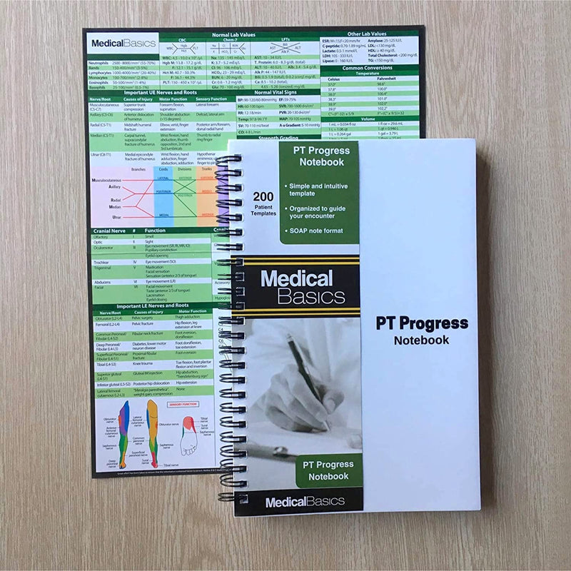 Medical Basics PT Progress Notebook - Physical Therapy Journal in Progress Note SOAP format single