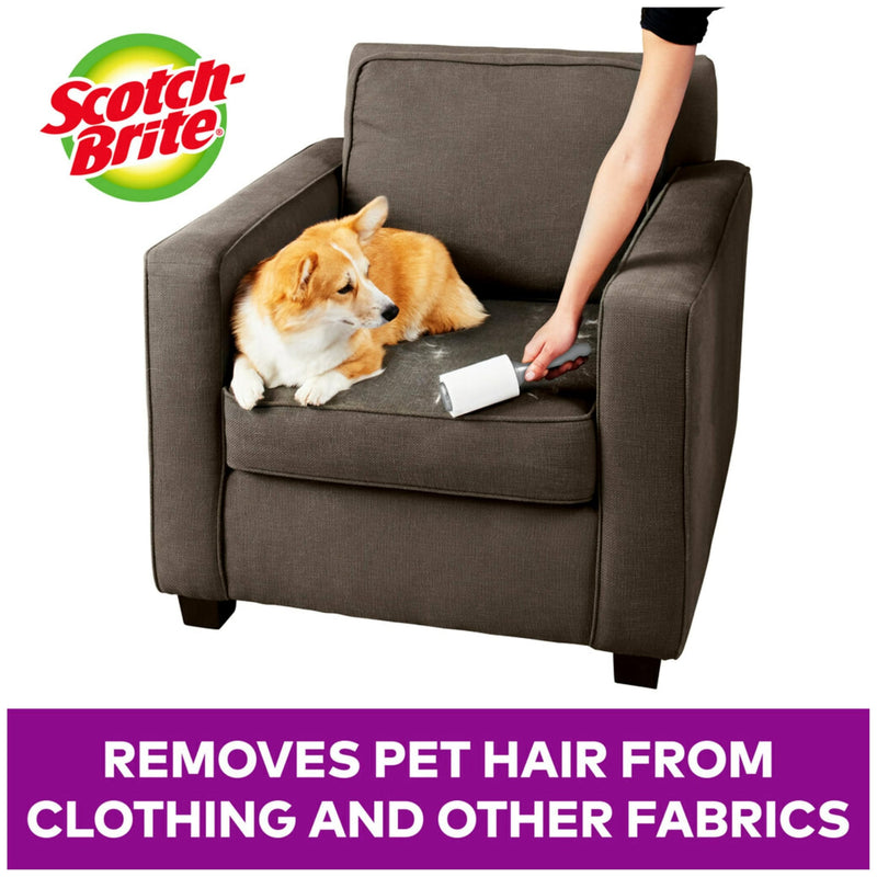 [Australia] - Scotch-Brite Pet Extra Sticky Lint Rollers, 4 Rollers, 48 Sheets Per Roller, 192 Sheets Total 4 Rollers, 192 Sheets 