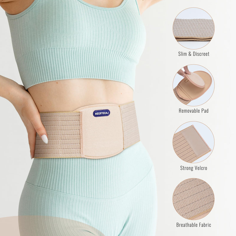 [Australia] - Umbilical Hernia Belt | Abdominal Hernia Belt for Men & Women | Belly Button Umbilical Hernia Binder w/ 1 Hernia Compression Pads | Ventral, Epigastric & Post Surgery Support Belts Medium 