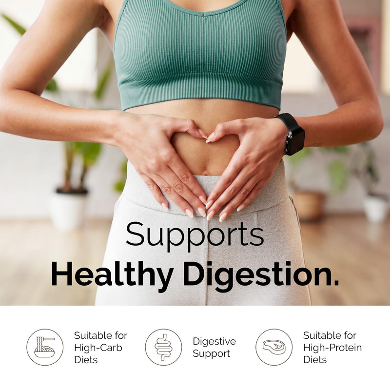 Digestive Enzymes Complex for Gut Health & Digestion Support - Plant-Based Digestive Enzymes Supplements with Amylase, Lactase, Lipase, Protease & Cellulase - 120 Vegan Tablets