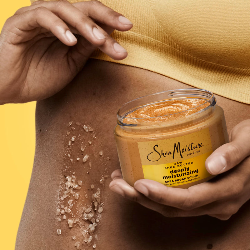 [Australia] - SheaMoisture Shea Sugar Body Scrub For Moisturize And Restore Dry Skin Raw Shea Butter Deeply Moisturizing Body Scrub With 24h Shea Moisture Nutrients 12 oz 
