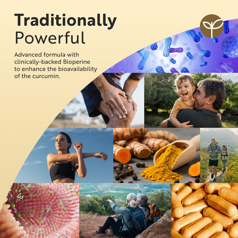 Nutravita Premium Curcumin 95% Curcuminoids with Bioperine® Black Pepper Extract - 120 High Strength Vegan Curcumin Capsules - Turmeric Tablets Alterative - Turmeric Supplement to Enhance Absorption 500mg Circumin + 2mg Bioperine