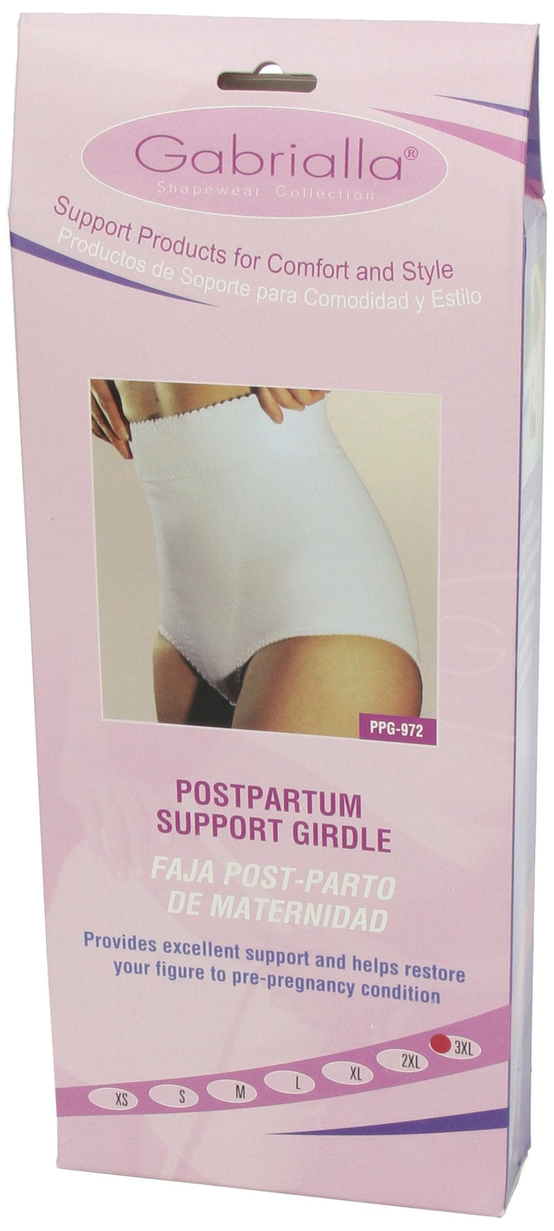 GABRIALLA Postpartum Body Shaping Support Girdle Panty – C-Section - Post Surgery - Abdominal Back Pain PPG-972, XXX-Large