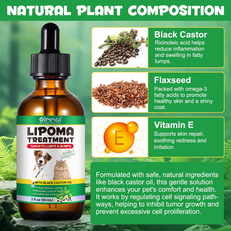 Buddy Guard for Dogs Lumps and Bumps 2 fl.oz, Lipoma Treatment for Dogs Cats, Soften Fatty Lumps & Bumps in Dogs, Castor Oil for Dogs, Mushroom Supplements Lipoma Reduction, Immune Support - PawsPlanet Australia