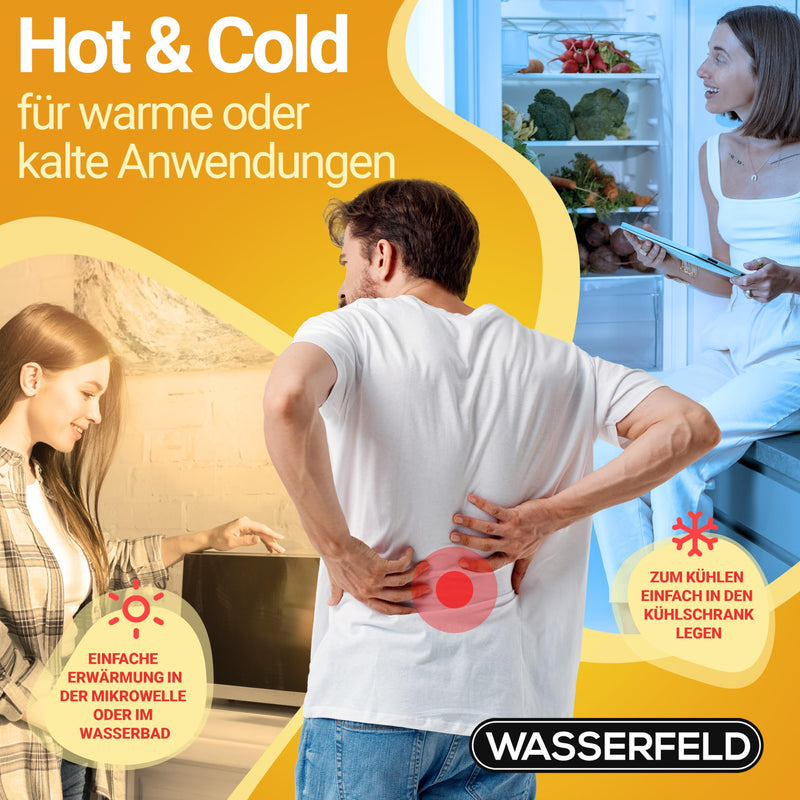 [Australia] - WASSERFELD® Moor pillow for microwave - High-quality heat pillow microwave including cover - Therapeutic moor pillow for neck, shoulder, back and stomach - Moor heat pillow against tension With cover 