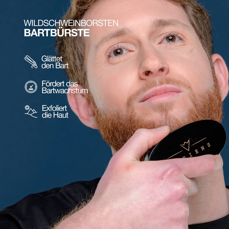 [Australia] - Sapiens BarberShop Beard Care Set for Men - Organic Beard Oil and Organic Beard Balm Cosmos Organic Certified - Beard Comb and Beard Brush, Beard Scissors, Travel Bag - Beard Care Kit Made in EU 