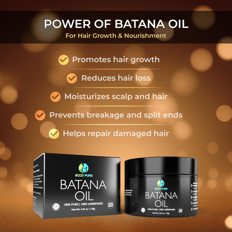 [Australia] - Premium Raw Batana Oil ‚Äì Pure & Unrefined - Advanced Hair Regrowth & Scalp Therapy Device - Supports Fuller, Healthier Hair & Skin - For Men & Women, 4.23 OZ 
