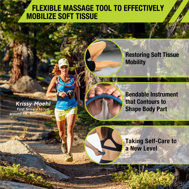 [Australia] - Pro-Tec Athletics FlexEdge Soft Tissue Mobilizer, Increases Range of Motion, Reduces Muscle Knots, Fascia Separation, Bendable Design for Controlled Manipulation, Recommended with Massage Cream 