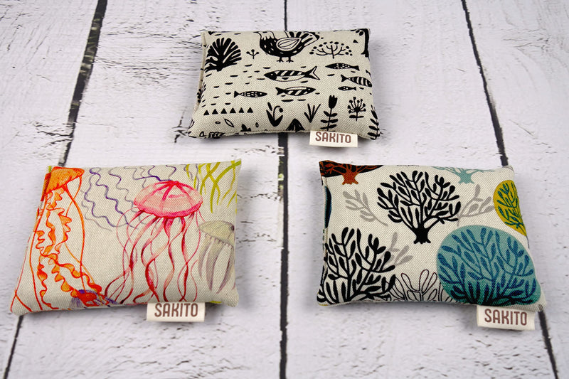 [Australia] - 2(pcs) grain pillow microwave (14x10 cm) - heat pillow microwave - microwave-safe heat pillow for children - grain pillow small - grain pillow neck - heat-cold therapy - wheat and lavender trees 