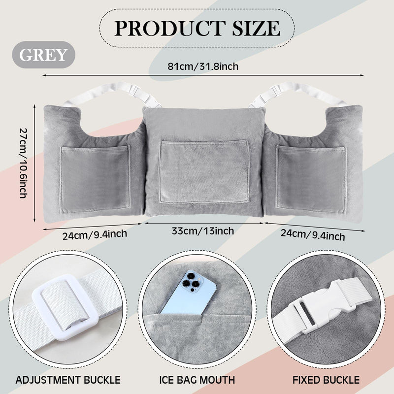[Australia] - Suzile Mastectomy Pillow Post Surgery, Breast Pillow for After Breast Cancer Mastectomy Necessities, Surgery Recovery Gifts for Women(Gray) Gray 