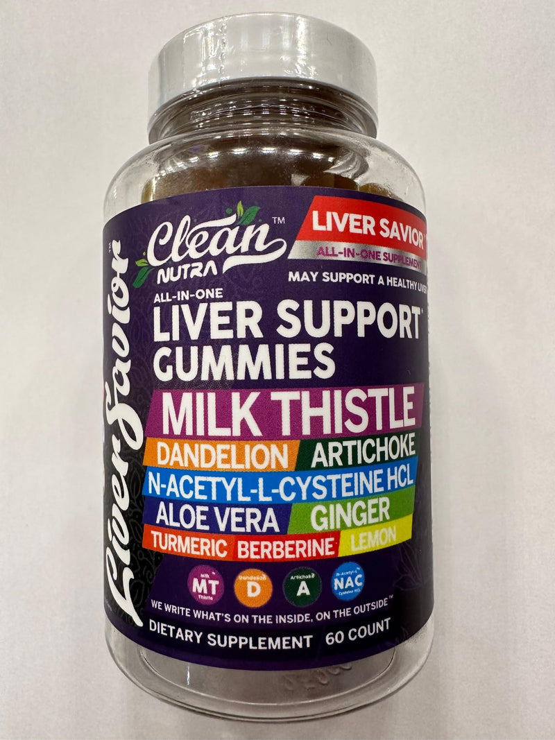 [Australia] - Clean Nutra Liver Cleanse Detox & Repair Gummies | Milk Thistle Gummy Liver Support Vitamins | Dandelion, Artichoke, Aloe Vera, Ginger, Berberine, Lemon, N-Acetyl-L-Cysteine, Turmeric Supplement HCL 1 