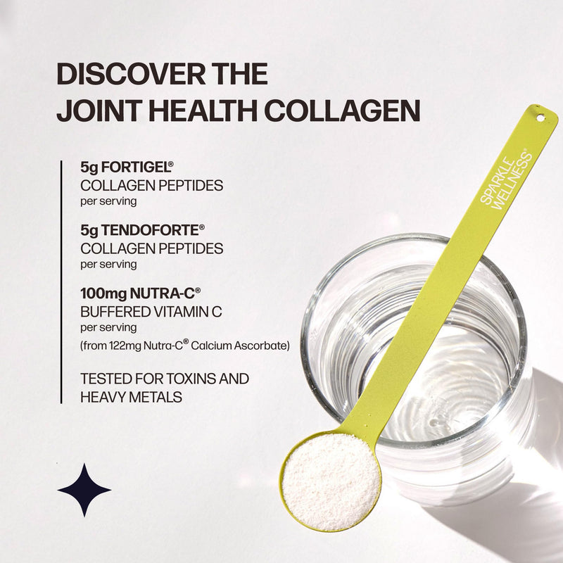 Sparkle Wellness Joint Boost FORTIGEL TENDOFORTE Collagen (No Flavor) | 30 Serves, Hydrolyzed Collagen Peptides for Joint, Tendon, Ligament & Cartilage Support, Vitamin C Added No Flavor 30 Servings (Pack of 1)