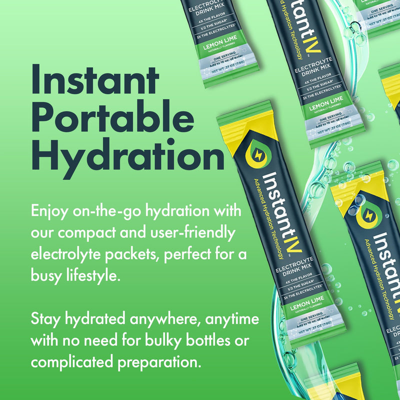 Electrolytes Powder - 3X Electrolytes,1/2 Sugar with Vitamin C, B3, B6, Electrolytes Powder Packets for Hydration, Recovery & Immunity, Vegan & Gluten Free | Lemon Lime - 12 Packets 5.25 Pound (Pack of 1)