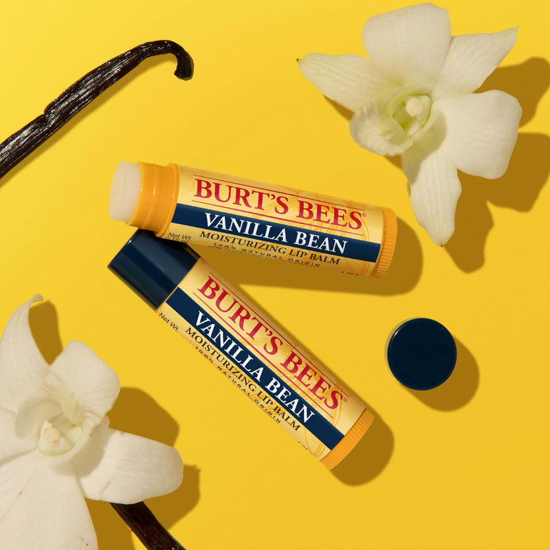 Burt's Bees Lip Balm, Vanilla Bean, Lip Moisturizer With Responsibly Sourced Beeswax, Tint-Free, Natural Conditioning Treatment, 1 Tube, 0.15 oz. (Pack of 2) 1 Count (Pack of 2)