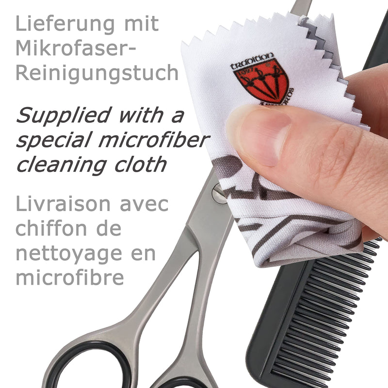 [Australia] - THREE SWORDS - Rustproof professional hair scissors hairdressing scissors in a case, NEW with comb and cloth hair scissors with comb 