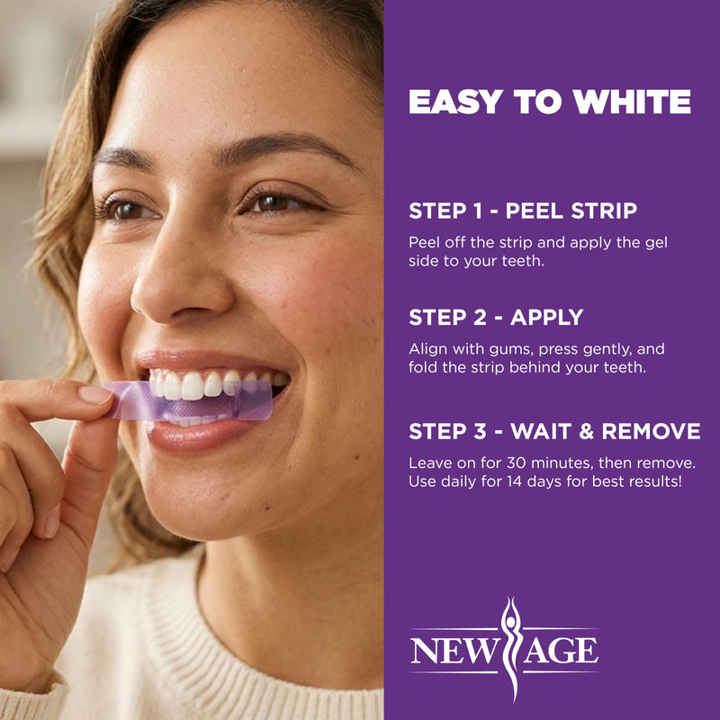 Teeth Whitening Strips - 90-Day Long-Lasting Results, Enamel Safe & Low-Sensitivity, Professional Teeth Whitening Strips with Non-Slip Dry Strip Technology - 28 Upper and 28 Lower - 28 Treatments 56 Count (Pack of 1)