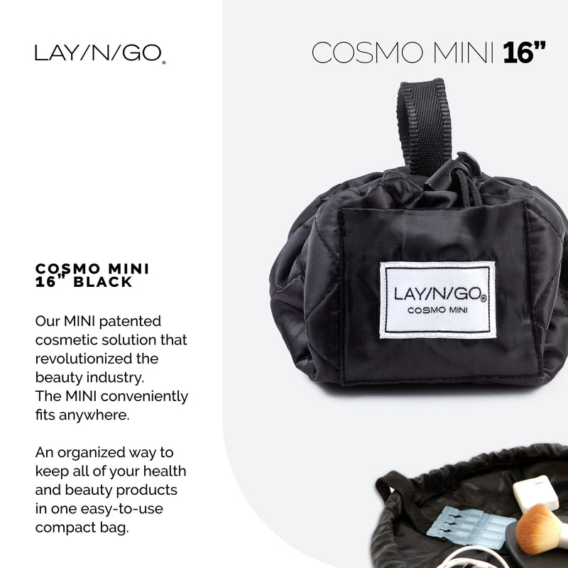 Lay-n-Go Makeup Bag & Travel Utility Bag Gift Set - 2 Pack - 16 inch Cosmetic Pouch Toiletry Bag with Gear, Accessory & Tool Bag with Pockets