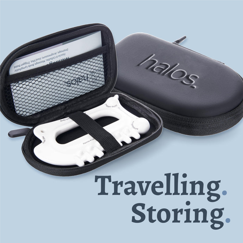 MyHalos 6-in-1 Ceramic Body Gua Sha Facial Tools - Lymphatic Drainage Tool, Face Sculpting Tool & Acupressure tool - Body Guasha, Trigger Point Massage Tool for Fascia Massage and Cellulite