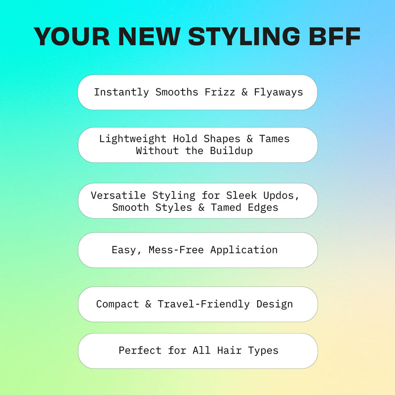 FoxyBae Hair Wax Stick - Tames Flyaways & Edges - Slick Back Non-Greasy Gel - Wax Stick for Hair for Women, Girls, Kids - with Beeswax, Biotin - 2.5 Fl Oz