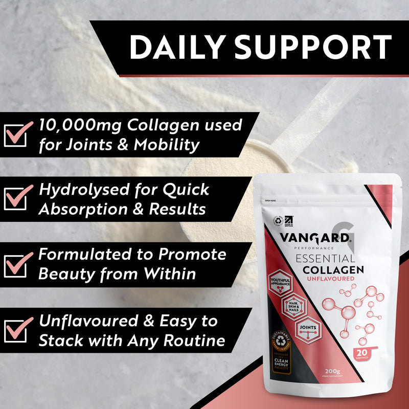 Vangard Whey Protein & Collagen Bundle – Vanilla Whey Protein Powder & Hydrolysed Bovine Collagen for Muscle Growth, Recovery, Skin, Hair, Nails & Joint Support