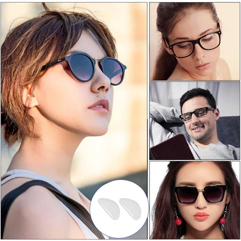 [Australia] - 20 Pairs Eyeglasses Nose Pad, Soft Silicone Pads Glasses Adhesive Anti-Slip Nose Pads for Eyeglass Glasses Sunglasses (Clear 1.0mm) Clear 