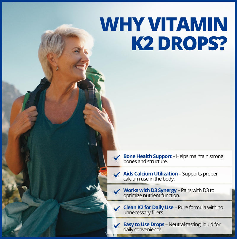 CanPrev Vitamin K2 Liquid Drops, 30mcg MK-7 Per Drop, 15ml | K2VITAL MK-7, MCT Oil Base, Supports Strong Bones and Heart Health, Pairs with Any D3, 300 Servings, Vegan