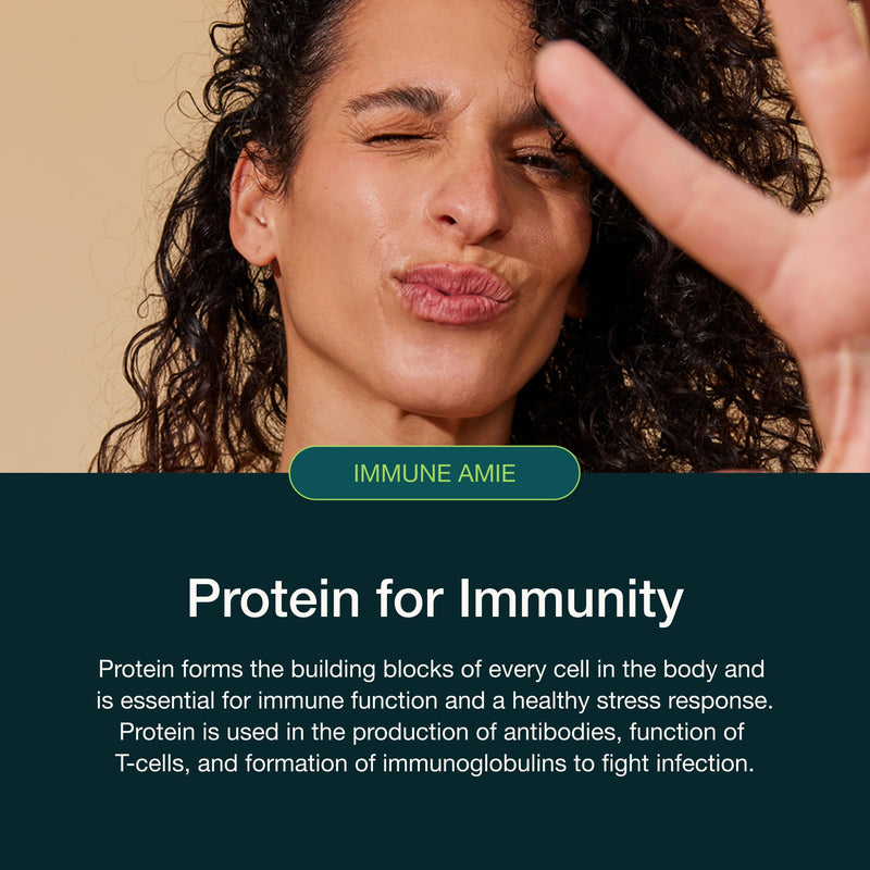 Nuzest Protein Plus | Immune Amie | Chocolate | Supports Healthy Immune System with Stress Support Benefits | Vitamins & Minerals | Lion's Main, Maitake & Shitake Mushrooms | 250g (10 Servings)
