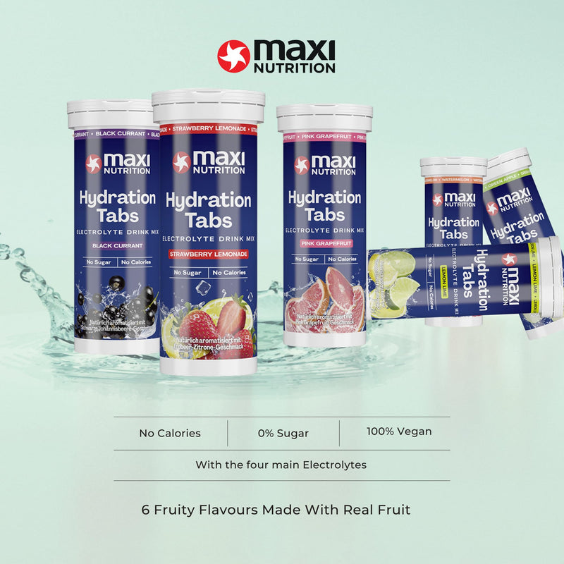 MaxiNutrition Hydration tabs, Green Apple, Zero Sugar| Effervescent Electrolyte Tablets| for Improved Hydration and Recovery | Suitable for Vegans and Vegetarians | 6 x 10 Tablets (6 Pack)